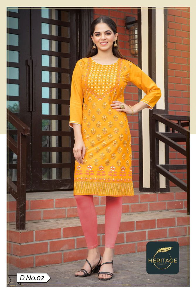 KIMAYA 2 Latest Designer Fancy Ethnic Wear Rayon Kurti Collection